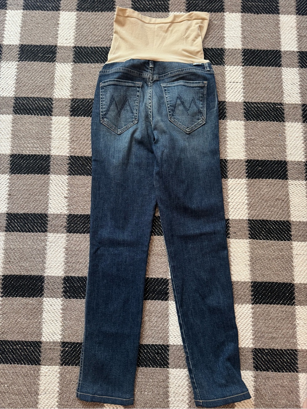 Rare Mother Denim Maternity Jeans with Beige Panel